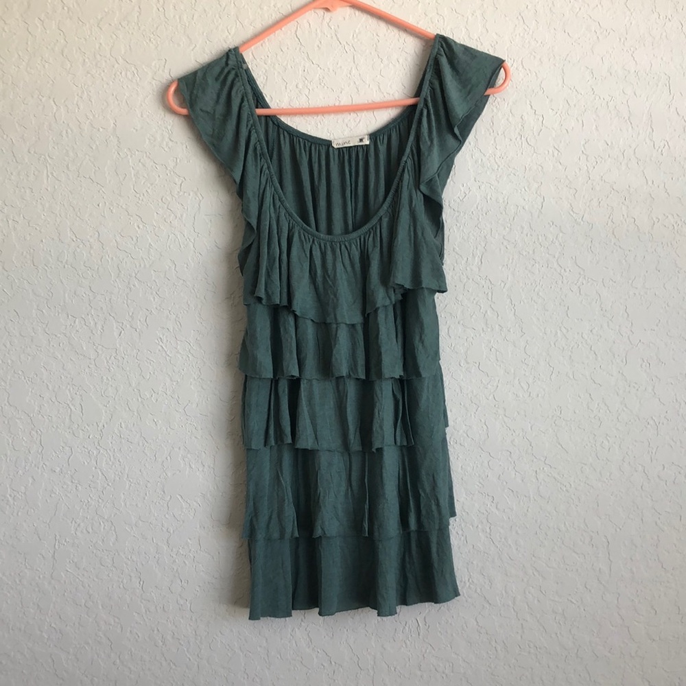 Anthropologie MINE Ruffled Sleeveless Top SMALL